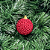 BOLA DECORADA NATAL GLITTER NO PVC VERMELHO 6CM - Imagem 1