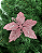 FLOR NATAL BICO PAPAGAIO GLITTER ROSA CLARO 13cm - Imagem 1