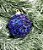 Bola Natal Azul  8 cm com 3 unidades - Imagem 1