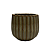 VASO CERAMICA MARROM 15cm - Imagem 1