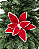 POINSETIA VERMELHO/BRANCO 40cm - Imagem 1