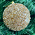 BOLA DECORADA NATAL GLITTER DOURADO - Imagem 1
