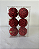 BOLA CRUNCH NATAL C/6 UND VERMELHO 8CM - Imagem 1
