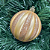 BOLA NATAL LISTRADA COM GLITTER 8cm - Imagem 1