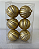 BOLA LISTRADA OURO 8cm JG C/6 PC - Imagem 1