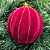 BOLAS NATAL VERMELHO COM OURO 10CM - Imagem 1