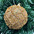 BOLA NATAL COM LOSANGOS OURO 10CM - Imagem 1