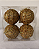 BOLA COM LOSANGOS OURO 10CM JG C/4 PC - Imagem 1