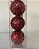 BOLA DECORADA NATAL C/3 UND VERMELHO 10CM - Imagem 1