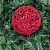 BOLA DECORADA NATAL ARAMADA VERMELHO - Imagem 1