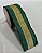 Fita aramada verde/dourada - 6,3cm x 9,14m - Imagem 1
