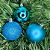 BOLA NATAL EM TUBO MISTA TURQUESA 6cm - Imagem 1