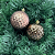 BOLA DECORADA NATAL MARROM 8cm - Imagem 1