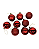 BOLA MISTO TUBO C/9 UND (VERMELHO) 6cm - Imagem 1