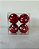 BOLA DECORADA NATAL C/4 UND VERMELHO 8CM - Imagem 1