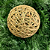 BOLA DECORADA NATAL DOURADO 15CM - Imagem 1