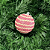 BOLA DECORADA NATAL ROSA CLARO 8CM - Imagem 1