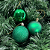 BOLA NATAL MISTO TUBO VERDE 6CM - Imagem 1