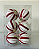 BOLA NATAL VERMELHO/BRANCO 8CM JG C/6 UND - Imagem 1