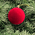 BOLA NATAL VELUDO VERMELHO 8CM - Imagem 1