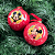 BOLA NATAL MICKEY E MINNIE CLR 8CM - Imagem 1