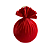 ENFEITE BOLA NATAL VELUDO VERMELHO 15CM - Imagem 1
