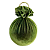 ENFEITE BOLA NATAL VELUDO VERDE 15CM - Imagem 1