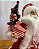 PAPAI NOEL EM PE NATAL (VERMELHO ROSA) 30cm - Imagem 2
