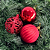 BOLA DECORADA NATAL VERMELHO 8cm - Imagem 1