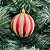 BOLA DECORADA NATAL VERMELHO DOURADO 8cm - Imagem 1