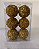 BOLA C/GLITTER OURO 8CM JOGO C/6 UND - Imagem 1