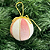 BOLA NATAL VELUDO BRANCO/CHA 8CM - Imagem 1