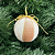 BOLA NATAL VELUDO BRANCO/CHA 10CM - Imagem 1