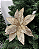 DEC FLOR POINSETIA C/GLITTER CHAMPANHE - Imagem 1