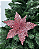 DEC FLOR POINSETIA C/GLITTER ROSA - Imagem 1