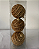 BOLA DECORADA DOURADO 8CM JOGO COM 3 PC - Imagem 1