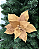 Poinsetia Decorativa Bege / Cortiça- 26cm - Imagem 1