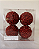 BOLA GLITTER VERMELHO 10CM JOGO C/4 UND - Imagem 1