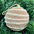 BOLA NATAL LISTRADA BRANCO COM NUDE 10cm - Imagem 1