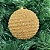 BOLA NATAL C/GLITTER OURO 10cm - Imagem 1
