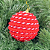 BOLA NATAL C/DETALHES VERMELHO 10cm - Imagem 2