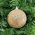 BOLA NATAL C/GLITTER CHÁ 10cm - Imagem 1