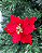 FLOR DEC POINSETIA VERMELHA 30cm - Imagem 1