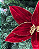 FLOR DEC POINSETIA C/GLITTER VERMELHO 30cm - Imagem 2