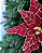 FLOR POINSETIA C/GLITTER BRD/OUR 46cm - Imagem 2