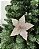 FLOR DEC POINSETIA C/GLITTER CHAMPANHE 26cm - Imagem 1