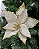 DEC FLOR POINSETIA BRANCO/DOURADO 20cm - Imagem 1