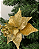 FLOR DEC POINSETTIA DOURADA 25cm - Imagem 2
