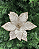 FLOR POINSETIA CHAMPANHE 28cm - Imagem 1