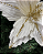 FLOR DEC POINSETIA C/GLITTER BRANCO/DOURADO 26cm - Imagem 2